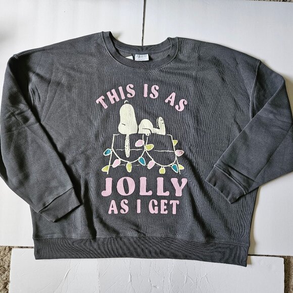 Christmas Snoopy Gray Graphic Sweatshirt Size XXL - Picture 1 of 3